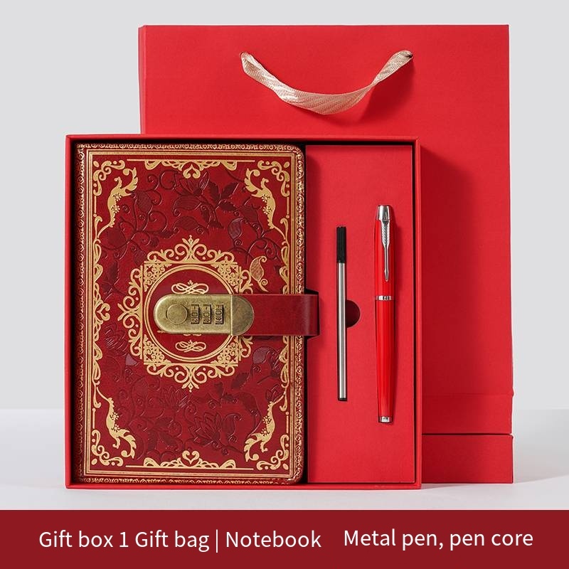 Metal pen, pen coreGift box1 Gift bag|Notebook