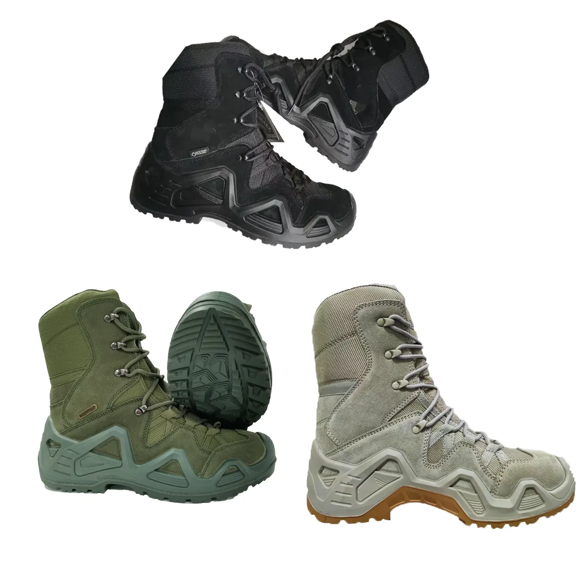 Venta al por mayor Outdooroot cuero D senderismo combate Besert botas entrenamiento Negro hombres botas tácticas para hombres zapatos de seguridad