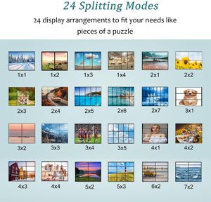 SYONG <span class=keywords><strong>HDMI</strong></span>&DVI 4K-ingang maakt 16 tv-schermen tot 1 videowall-display, ondersteunt beeldstitching 2x2 2x3 3x3 3x5 4x2 4x4 5x2 6x2 - Product Image 3