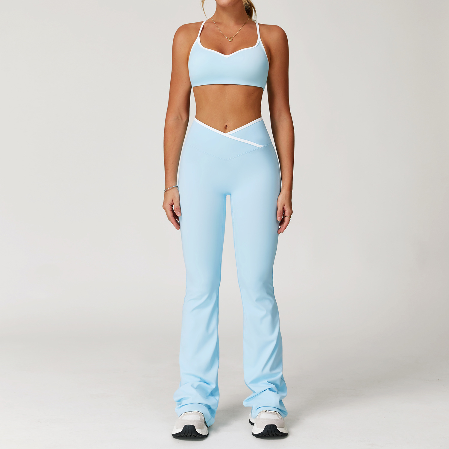 9253 soutien-gorge + 8843 pantalon cloche-bleu d'eau