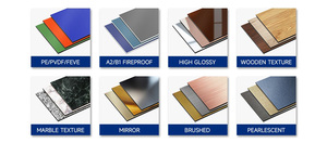 Pannello composito in alluminio rivestito in PE materiale facciata ACP ACM Alucobond foglio per rivestimento di parete applicazioni di bordo del segno del tetto - Product Image 5