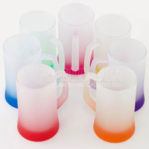400mlORCAコーティング昇華ブランクグラデーションカラーフロストガラスビールマグビールカップ - Product Image 1