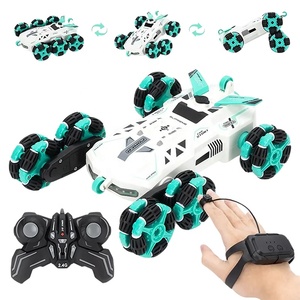 Six Wheel Drive Remote Control <strong>RC</strong> Stunt Car Double Sided Driving with 360 Drift <strong>LED</strong> Lights Spray System and Rechargeable Battery