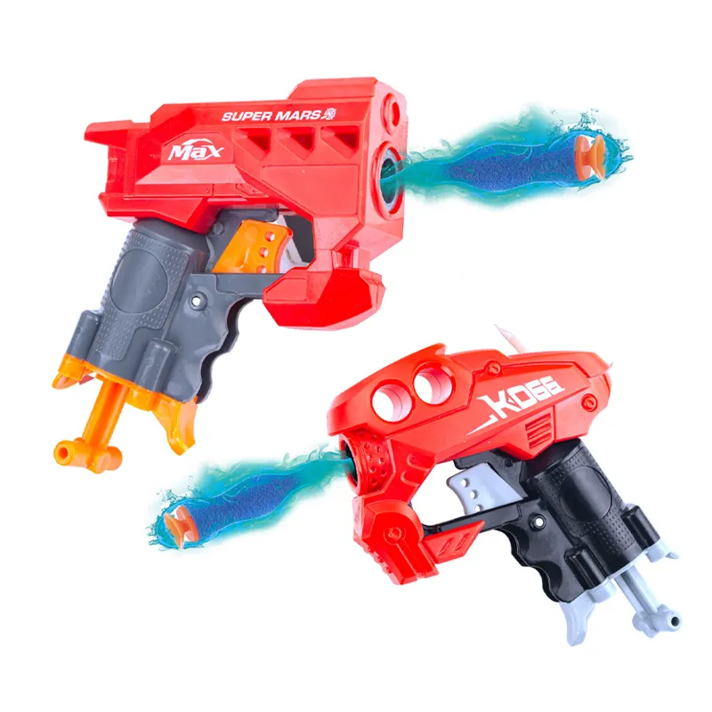 Brinquedo de arma de bala macia eva para crianças, mini arma de tiro eva de batalha interna e externa 2 armas