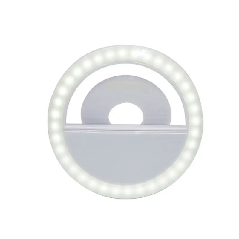Anillo de luz led Universal para selfi, lámpara flash usb para teléfono, clip de anillo para selfi, para iphone/huawei/samsung/xiaomi, logotipo OEM