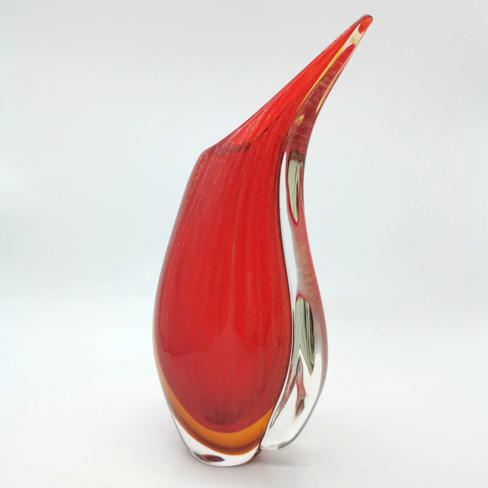 Einfache rot geformte handgemachte Kunst glasvase zur Dekoration