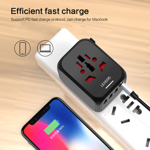 Çok fonksiyonlu evrensel dönüşüm adaptörü çok ülkeli seyahat taşınabilir cep telefonu şarj kafa için ab/İngiltere/AU/abd - Product Image 3