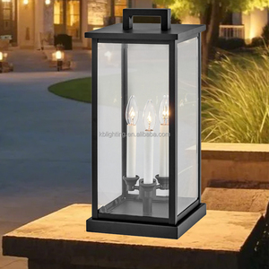 Fancy chính cổng trụ cột ngoài trời bệ đèn lồng trang trí bên ngoài bến tàu gắn đèn vườn nhà hàng rào LED bài ánh sáng - Product Image 5