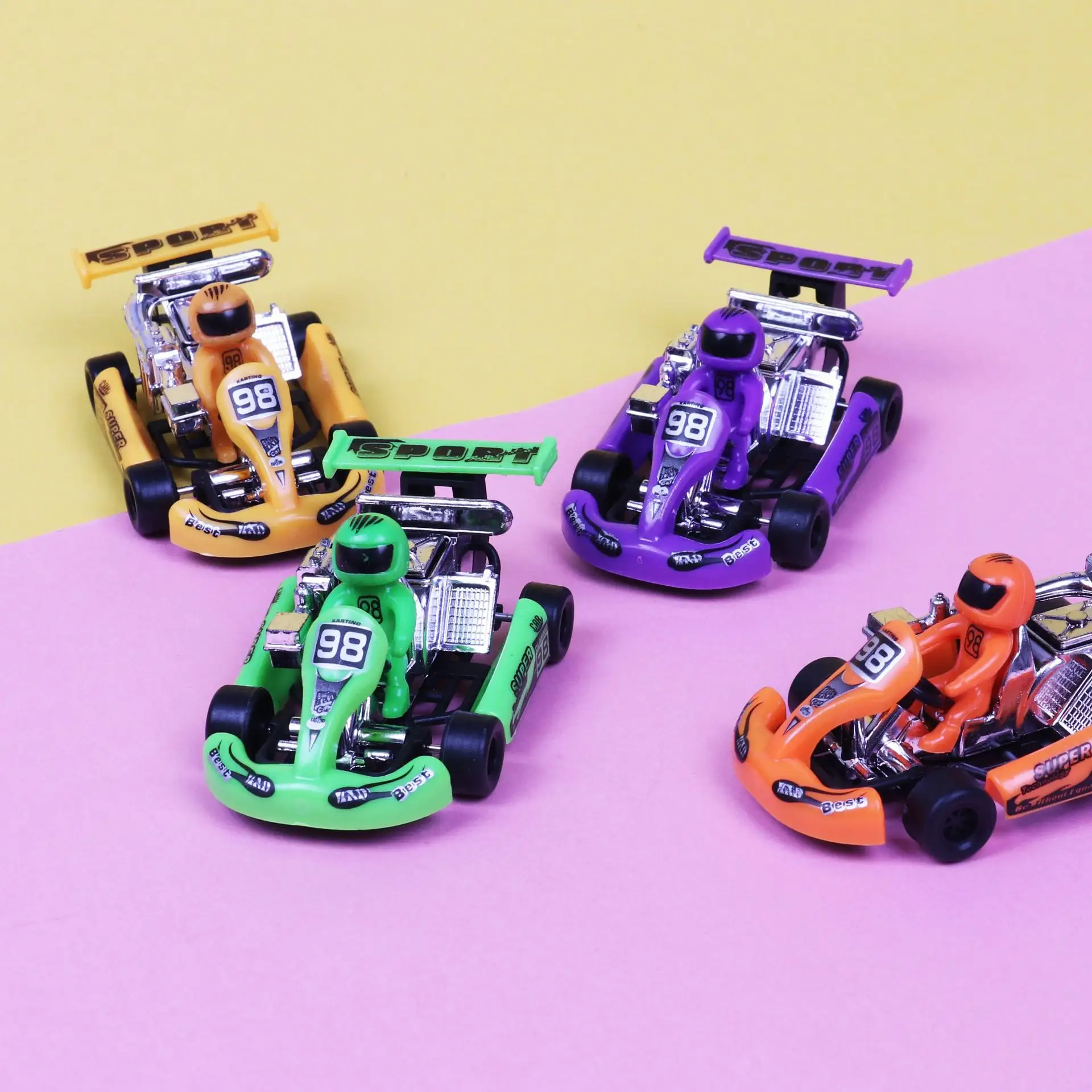 Mini Kéo Trở Lại Điện Go-Kart Xe Đua Xe Trò Chơi Mô Hình Xe Trẻ Em Giáo Dục Đồ Chơi Vui Trẻ Em Đồ Chơi Cho Bé Trai Nhựa Xe