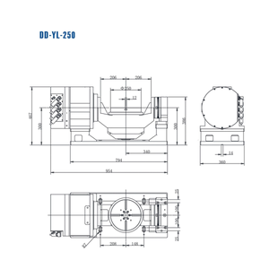 5轴数控转台分度铣床转台DD-YL-250 - Product Image 5