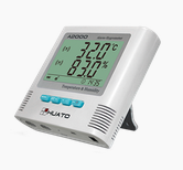 HUATO-Higrómetro con pantalla digital de temperatura y humedad con alarma de luz y sonido, con sensor interno para uso industrial - Product Image 5