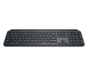 Logitech MX按键高级无线照明键盘黑色双模可充电背光人体工程学键盘电脑 - Product Image 1