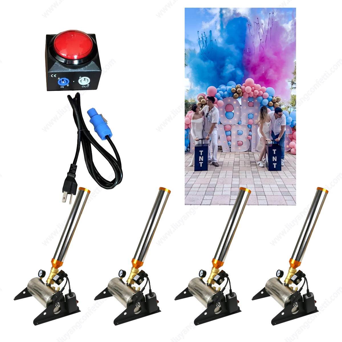 argent rouge 4 Machines + Boutons