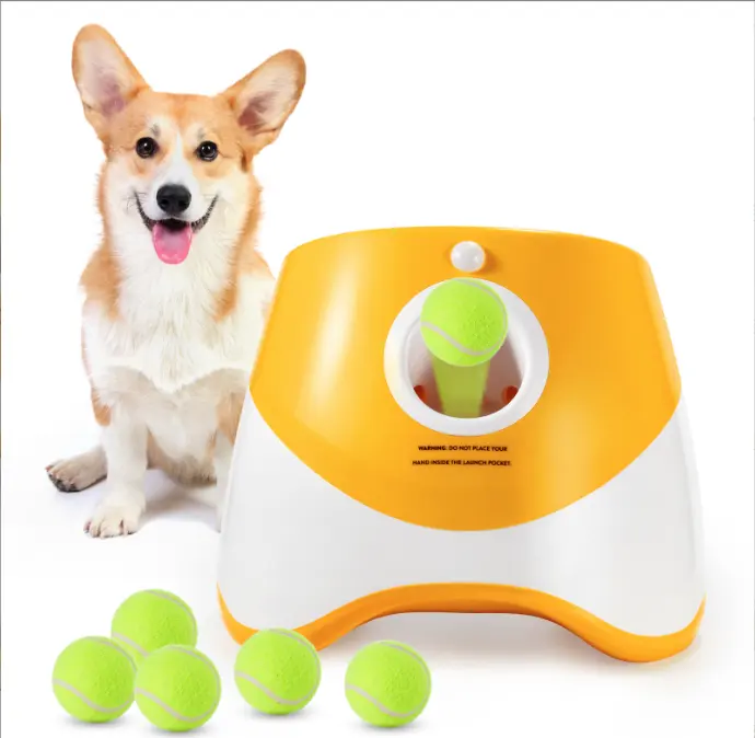 Lanceur de jouets interactif électrique durable pour dresser un chien Mini lanceur de balles automatique pour chien Tennis