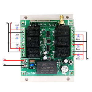 Placa controladora automática de puerta de garaje enrollable 433MHz ABS RF receptor inalámbrico características código de aprendizaje para plástico hecho a distancia - Product Image 5