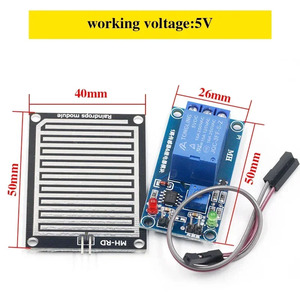RNSbot Regentropfen sensor 12V Regen erkennungs modul Einstellbares Regensensor-Controller-Relais zur Wetter überwachung