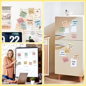 Tủ lạnh hình dạng thiết kế thân thiện với môi tái sử dụng tích cực khẳng định khuyến khích món quà nhà bếp văn phòng trang trí bảng trắng - Product Image 5