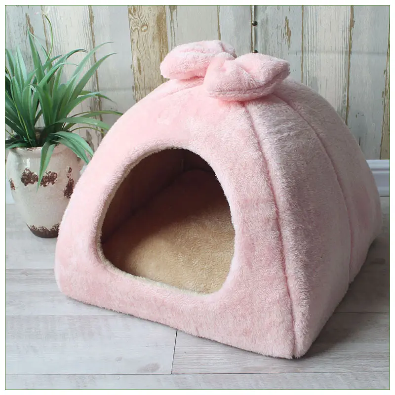 New Winter Warm Multi Color Portable Dog Cat House Play Tent Cat Dog Bed Soft Cat Tent Dog Kennel