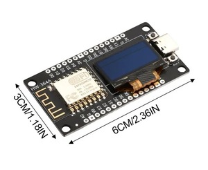 Arduino/micropython için 0.96 inç Oled ekran Ch340 Esp-12f Wifi modülü mikro tip-c Usb ile Esp8266 V3 geliştirme kurulu