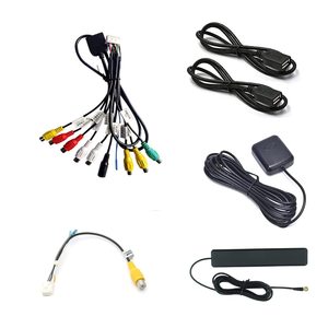 Car Radio Stereo 20PIN RCA Audio Video Cables con salida de subwoofer Entrada de micrófono con toma de corriente de 16 pines