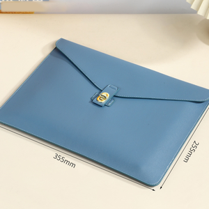 <span class=keywords><strong>A4</strong></span> Formaat Papier Bestand Waterbestendig Ins Bestand Map Pu Lederen Map Gepersonaliseerde Logo Office Soft Document Houder - Product Image 4