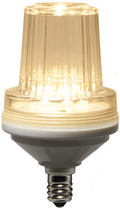 หลอดไฟกระพริบ LED ฐาน E17 110V 2W สีขาวนวล IP44 C9 - Product Image 6