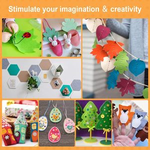 32005 các loại màu dày cảm thấy tấm vải cho Diy chắp vá may & giấy thủ công mỹ nghệ cho các dự án trang trí - Product Image 4