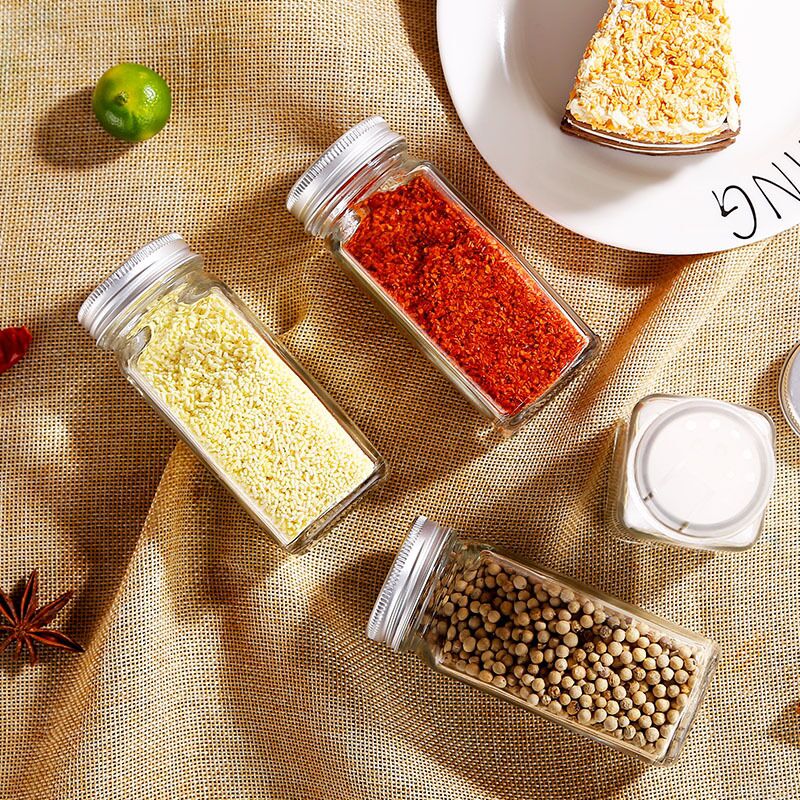 Wholesale Clear Glass Spice Jar for Salt, Pepper, Herbs and Spices