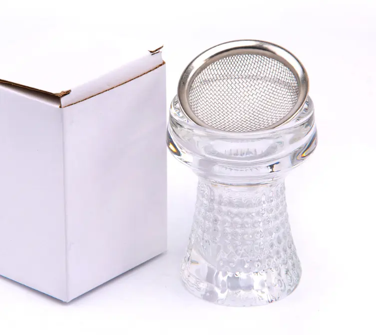 Роскошная прозрачная стеклянная чаша для кальяна, хрустальные аксессуары для кальяна, чаши для кальяна, прозрачное стекло, головка hukka