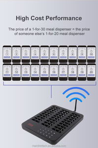 Quán Cà Phê không dây hệ thống máy nhắn tin đặt hàng thông báo buzzer thực phẩm đón khách hàng gọi bồi bàn thiết bị cảnh báo rung - Product Image 6