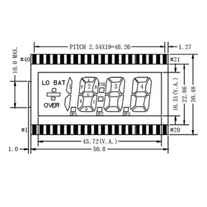 5.0V TN Display LCD pannello di vetro trasparente Display di segmento del produttore con 5.0V TN schermo LCD cifre - Product Image 6