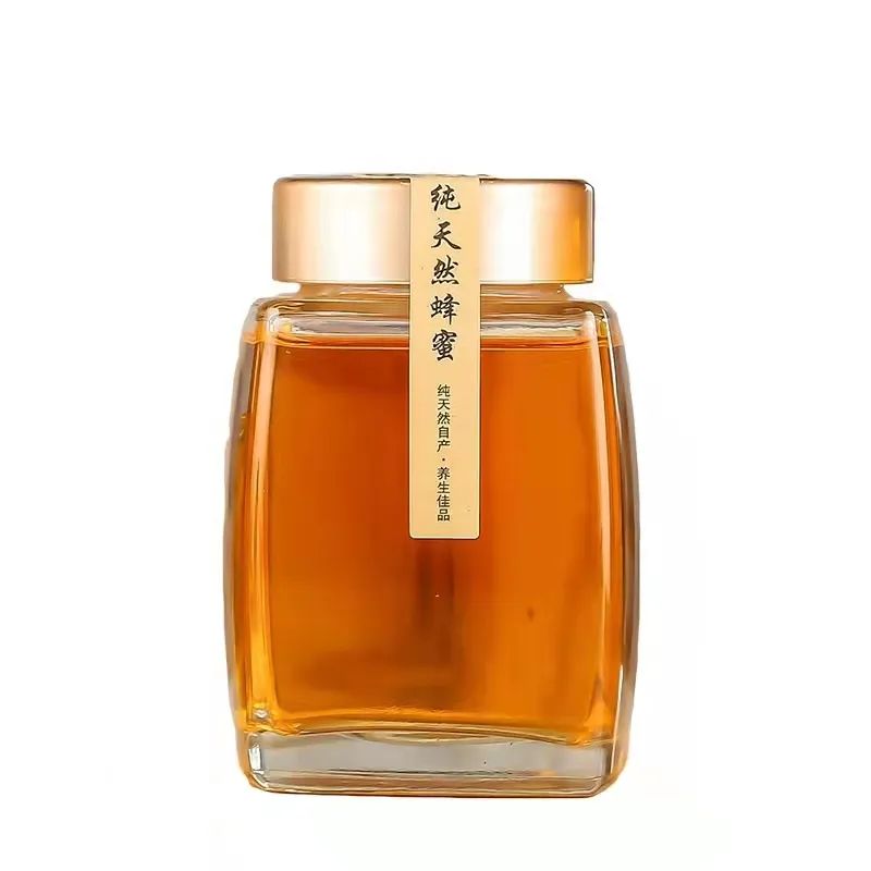 100 مللي زجاج شفاف مربع الشكل العسل صلصة المربى جرة تخزين عش الطائر زجاجات