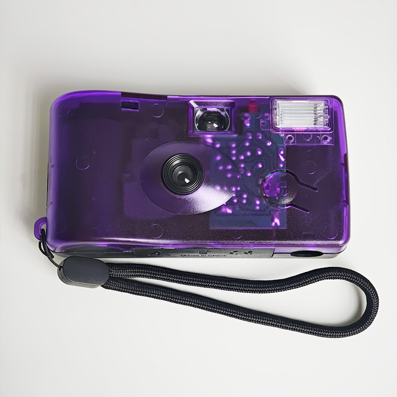 Clear Purple-flash-lanyard