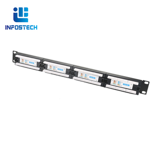 Renbao 3U 19 pulgadas 24 puertos UTP CAT6 RJ45 Panel de conexión de red Keystone Jack módulo tipo Commscope sin gestión de cables - Product Image 3