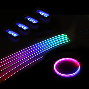 Otomotiv high-end <span class=keywords><strong>LED</strong></span> atmosfer ışığı s RGB APP kontrolü sınırsız renk çıkışı 6 <span class=keywords><strong>in</strong></span> 1 araba atmosfer ışığı
