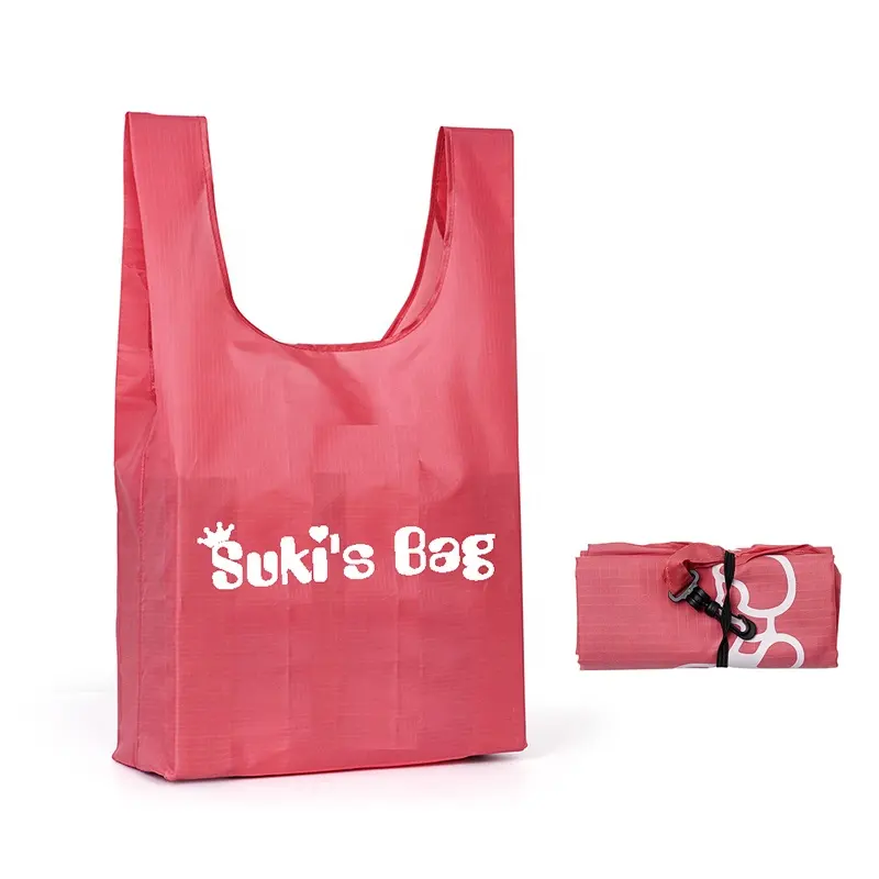 BSCI Kiểm Toán Nhà máy tùy chỉnh logo thăng hoa in trống Polyester gấp Tote mua sắm túi