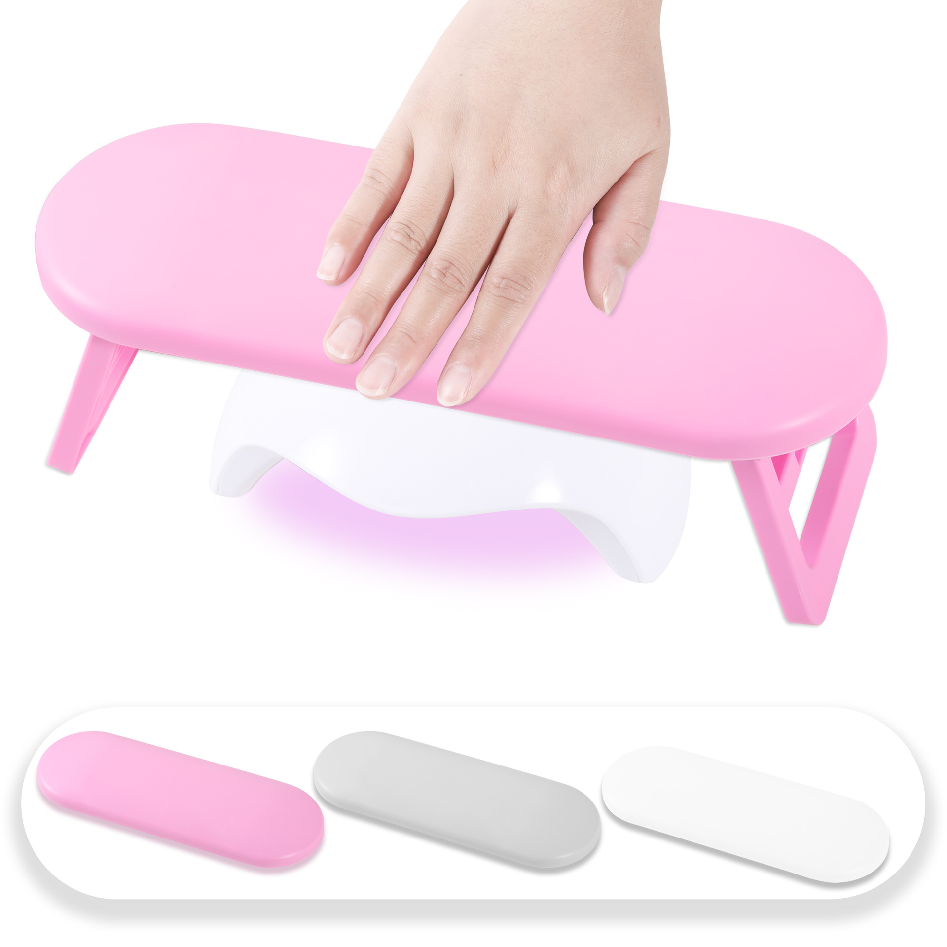 Folding hand pillow gray
