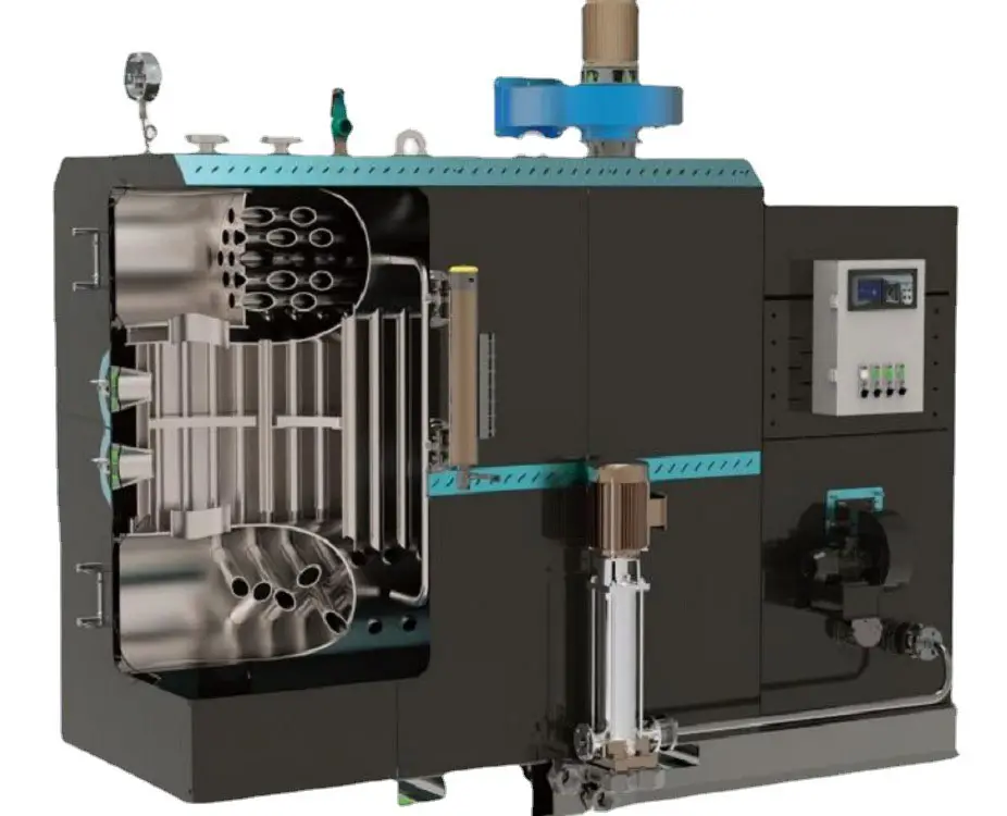 Alimentazione automatica biomassa Pellet generatore di vapore a legna CE 150 Kg/H 200 Kg/H generatore di vapore a biomassa caldaia orizzontale a due passaggi