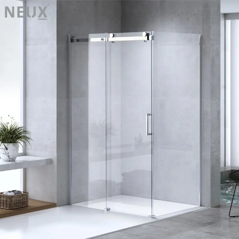 Salle de douche sans cadre de porte coulissante de verre trempé du rectangle 8mm