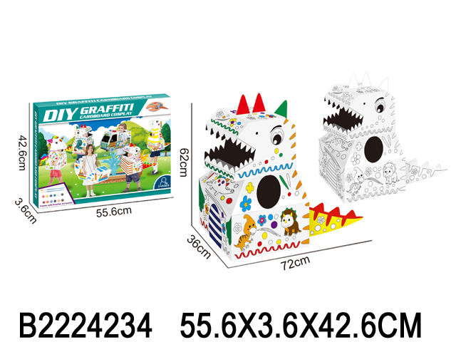 Jueshuada — ensemble de jouets d'apprentissage pour bébés, Art éducatif, motif Graffiti, voiture, dinosaure, bricolage, carton