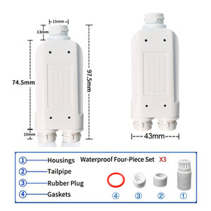 <strong>1</strong> in 2 RJ45 Ethernet Cable <strong>Splitter</strong> 10 100Mbps IEEE802 3af at POE Switch <strong>1</strong> to 2 PoE Extender for IP Camera - Product Image 2