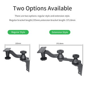 Vertical 12&quot; Swing Arm <strong>Mount</strong> with Swivel Socket Arm with 6.25&quot; X 2&quot; Rectangle Base VIN-TYQ-HB-02L - Product Image 4