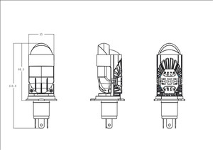 40w/ampul otomatik Hi/Lo far tak & çalıştır soğutma fanı motosiklet LED h4 hi düşük led far 24 volt - Product Image 2