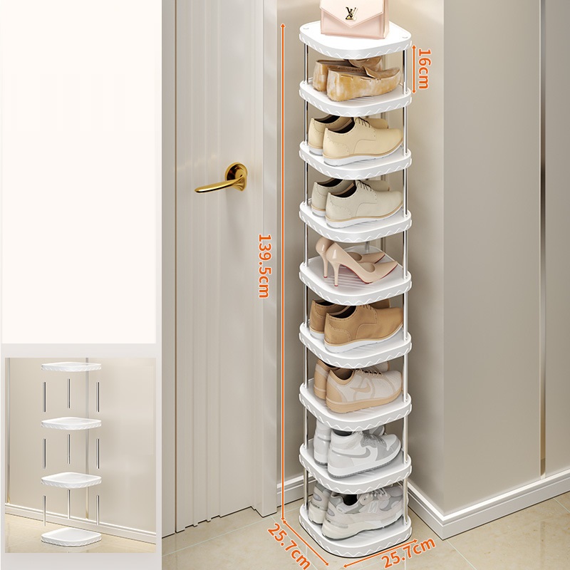 Zapatero blanco de nueve capas (soporte de alimentación)