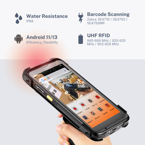 Android 2d pda lager uhf rfid logistik pda barcode scanner terminal rugged ized industrie handhelds tragbarer daten sammler - Product Image 3