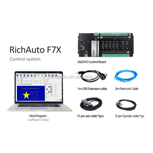 3 Axis ATC Linear Tool Rack CNC Router 24 Tools Automatic Tool Change RichAuto F737 Connect <strong>with</strong> PC - Product Image 3