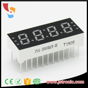 Jstronic จอแสดงผล LED 4หลัก7ส่วนจอแสดงผล LED 0.3นิ้วสี่เจ็ดส่วน