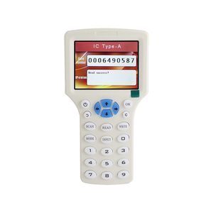Copiadora/escritor/duplicador de tarjetas RFID de 125KHz, interfaces de comunicación NFC y USB, Material plástico, lector de tarjetas de identificación de frecuencia de 13,56 MHz