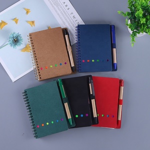Cuaderno de negocios de bolsillo con bolígrafo, notas adhesivas y marcador de página, pestañas de índice de color - Product Image 2