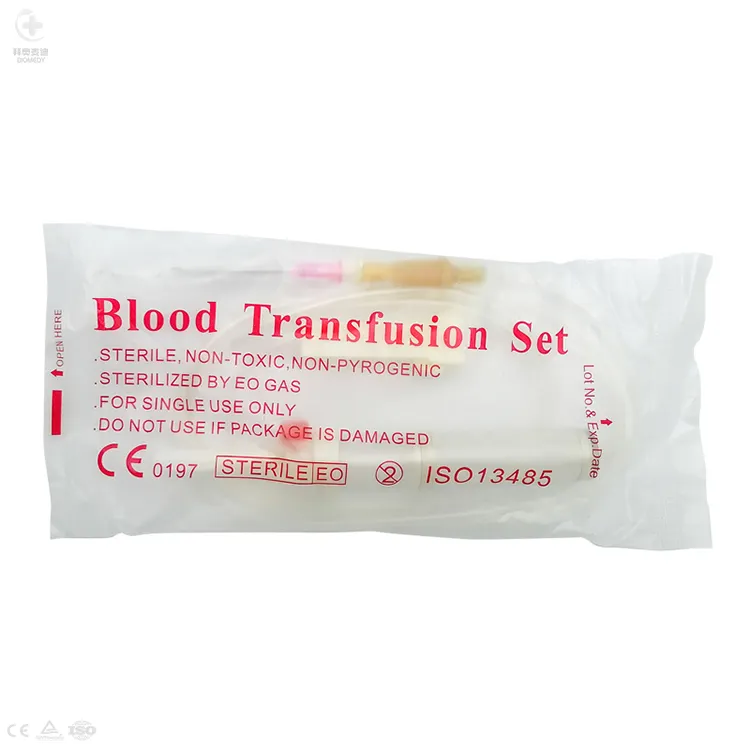 Manufacturer Lowest Price Medical Blood Transfusion Set Blood Tubing Set With CE ISO Disposable Blood Giving Sets